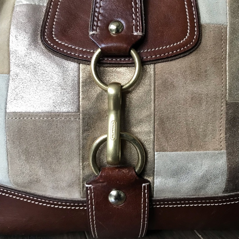 Coach Vintage Hamptons Mosaic Patchwork Leather Bag, 10308, Y2K, Suede Fringe - Picture 4 of 16